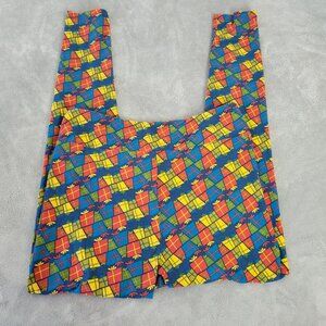 LuLaRoe TC Tall Curvy 12-18 Blue Red Christmas Holiday Leggings NOV123XE